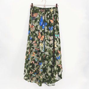 Farm Rio Camo Butterfly Maxi Skirt
